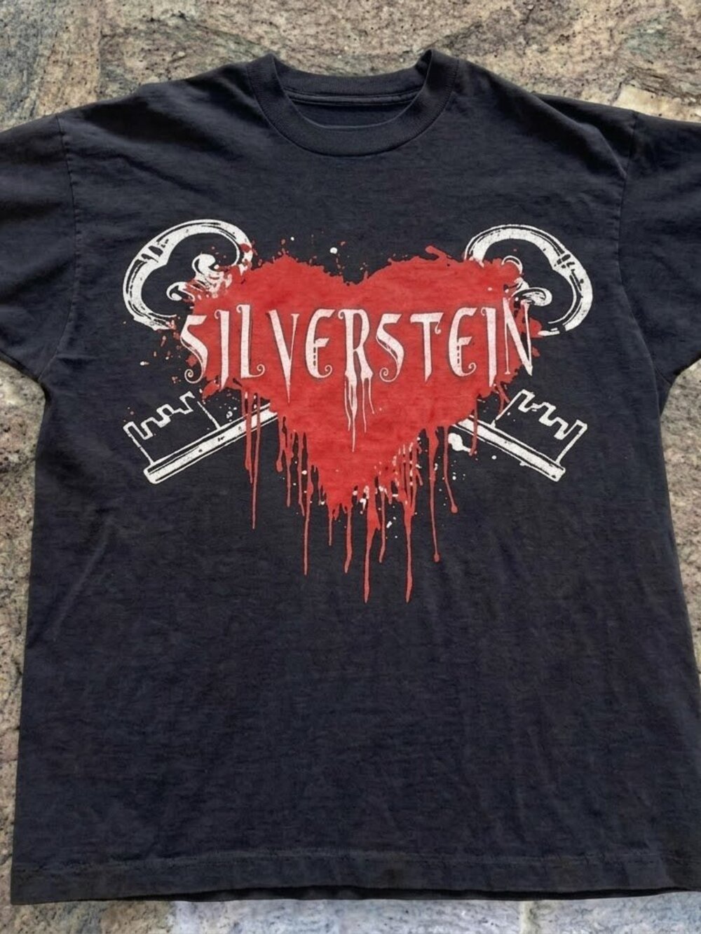 Silverstein Bleeding Heart Graphic Tee Black Shirt